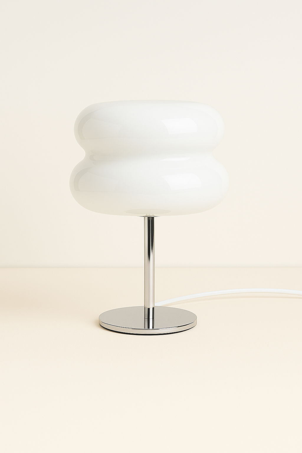 GlowPop White Electric Daisy LED dimmable bedside table lamp with sculptural floral silhouette